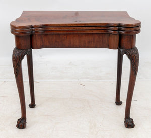 George II Mahogany Triple Fold-Over Games Table (9775816278323)