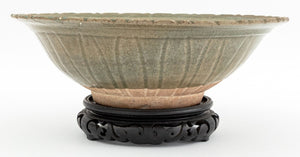 Chinese Lotus Form Longquan Celadon Glazed Bowl (9765719605555)