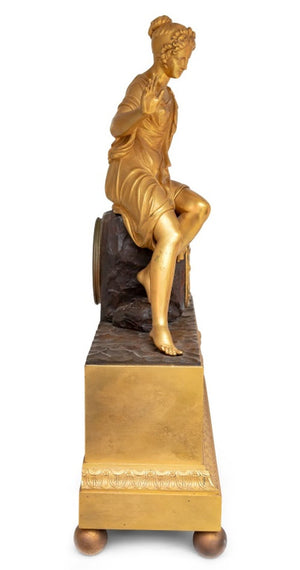 Charles X Gilt and Patinated Bronze Figural Clock (9735431455027)