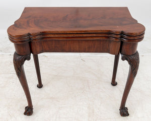 George II Mahogany Triple Fold-Over Games Table (9775816278323)