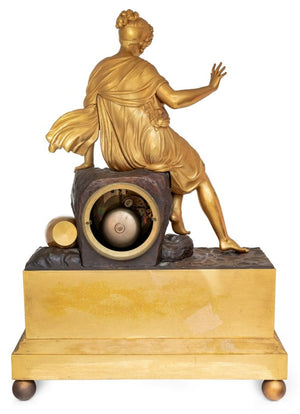 Charles X Gilt and Patinated Bronze Figural Clock (9735431455027)