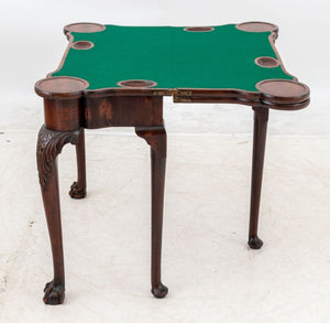 George II Mahogany Triple Fold-Over Games Table (9775816278323)