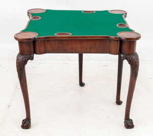 George II Mahogany Triple Fold-Over Games Table (9775816278323)