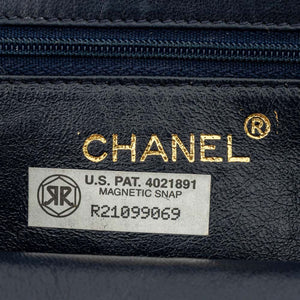 Chanel Metalasse Navy Blue Leather Handbag (9891572351283)