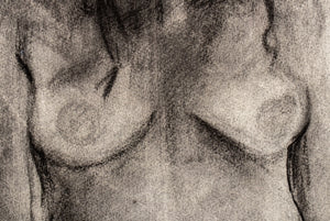 Julie Weitz Nude Torso Charcoal on Paper, 2000 (9738701242675)