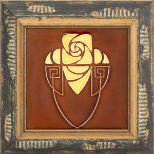 Gilliot Hemiksem Art Nouveau Pottery Tile, c.1920
