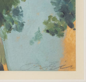 Jason Bereswill "Madrid Tree Study" Oil on Paper (9856121635123)