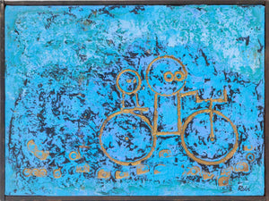 Al Robi Figural Abstraction Mixed Media on Canvas