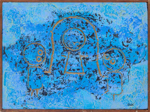 Al Robi Figural Abstraction Mixed Media on Canvas
