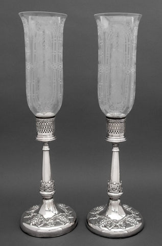 Lawrence B. Smith Co. Silver Plate Storm Lamps, 2