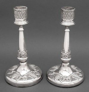 Lawrence B. Smith Co. Silver Plate Storm Lamps, 2 (9790449615155)