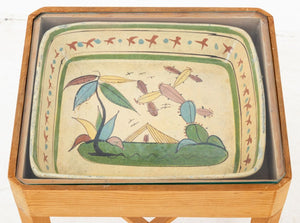 Mexican Ceramic Dish Inset Side Tables, Pair (9843567067443)