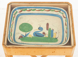Mexican Ceramic Dish Inset Side Tables, Pair (9843567067443)