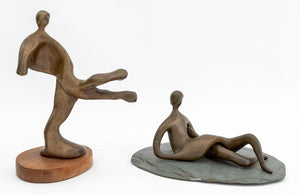 Peter Hord Stylized Figural Bronze Sculptures, 2 (9751649943859)
