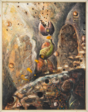 Alexis Rockman "Lat Vs. Long" Oil on Canvas, 1984 (9858730983731)