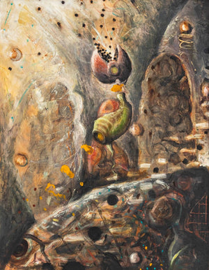 Alexis Rockman "Lat Vs. Long" Oil on Canvas, 1984 (9858730983731)