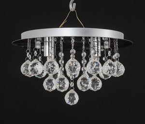 Quoizel Chrome and Crystal 4-Light Chandelier