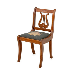 Lyre Back Walnut Children's Side Chair