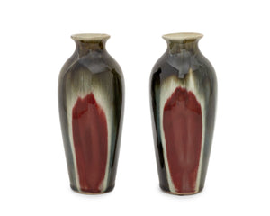 Studio Art Pottery Bottle Vases, Pair