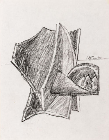 Seymour Lipton Sculpture Study Sketch, 1980