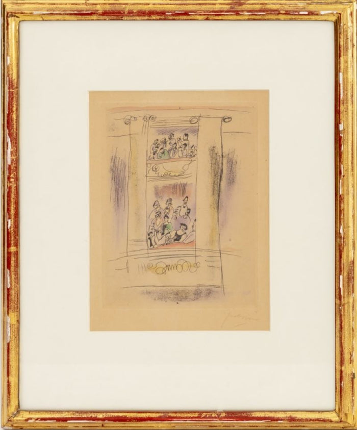 Jules Pascin "La Loge" Etching, 1925