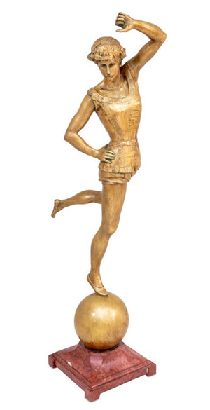 Achille Chainaye "Dancer" Gilt Bronze Sculpture (9737496101171)