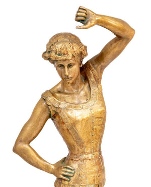 Achille Chainaye "Dancer" Gilt Bronze Sculpture (9737496101171)