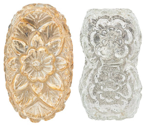 Art Glass Floral Wall Sconces, 2 (9856459604275)