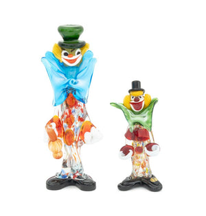 Murano Art Glass Clown Sculptures, 2