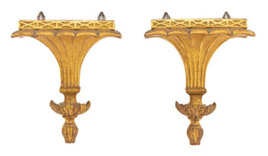 Neoclassical Style Gilded Wall Brackets, Pair (9790454235443)