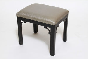 Chinoiserie Black Lacquered Footstool (9843605373235)