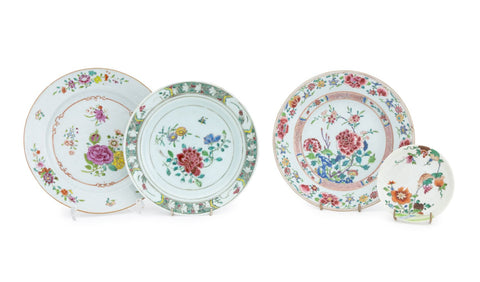 Chinese Export Famille Rose Porcelain Plates, 4