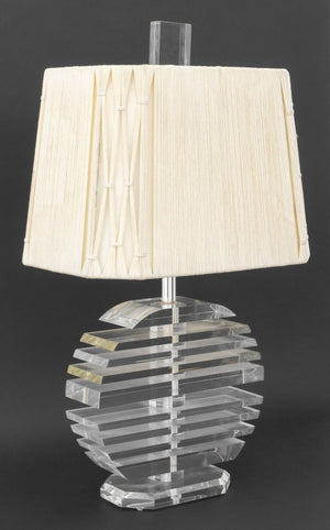 George Bullio Stacked Lucite Table Lamp (9751738057011)