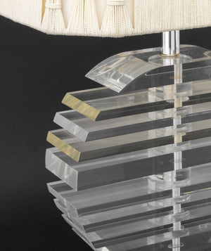George Bullio Stacked Lucite Table Lamp (9751738057011)