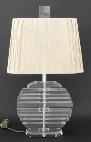 George Bullio Stacked Lucite Table Lamp (9751738057011)