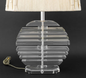 George Bullio Stacked Lucite Table Lamp (9751738057011)