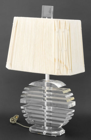 George Bullio Stacked Lucite Table Lamp (9751738057011)