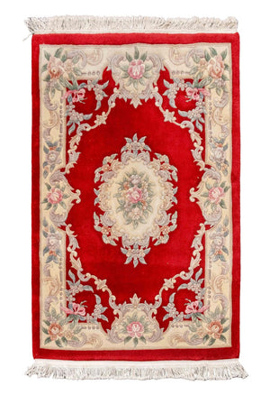 Chinese Floral Motif Rug, 6' 9" x 4'