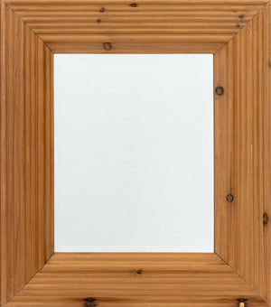 Contemporary Molded Pine Framed Beveled Mirror