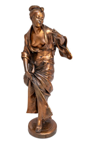 Alfred Lanson "Geisha" Patinated Bronze Sculpture (9737672163635)