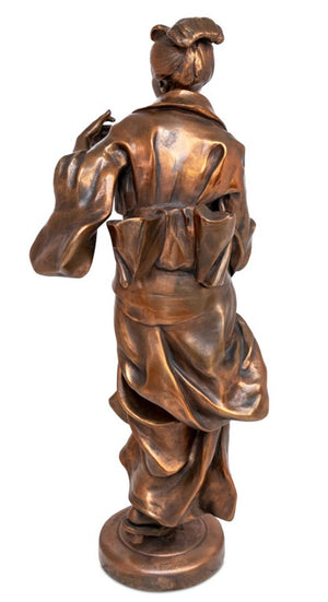 Alfred Lanson "Geisha" Patinated Bronze Sculpture (9737672163635)