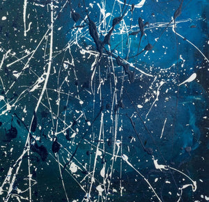 Large Abstract Splatter Composition Oil on Canvas (9765747753267)