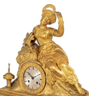 Charles X Gilt Bronze Figural Clock (9775799271731)