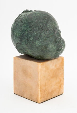 Jacob Epstein Style Sleeping Baby Bronze Sculpture (9846870081843)