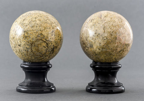 Neoclassical Style Polished Stone Spheres, Pr
