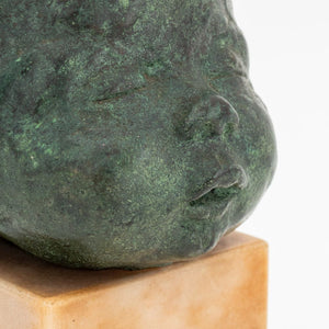 Jacob Epstein Style Sleeping Baby Bronze Sculpture (9846870081843)