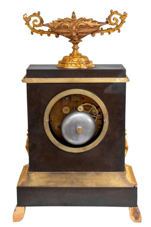 Charles X Gilt and Patinated Bronze Mantel Clock (9775844917555)