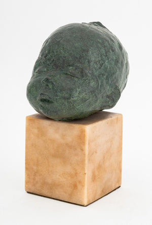 Jacob Epstein Style Sleeping Baby Bronze Sculpture (9846870081843)
