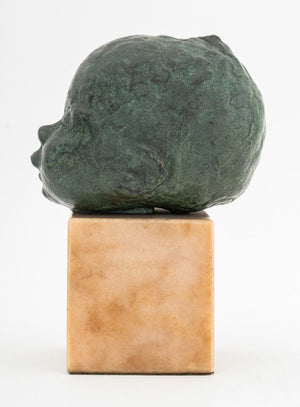 Jacob Epstein Style Sleeping Baby Bronze Sculpture (9846870081843)