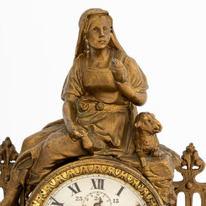 Ansonia Gilt Metal Figural Mantel Clock (9855141544243)